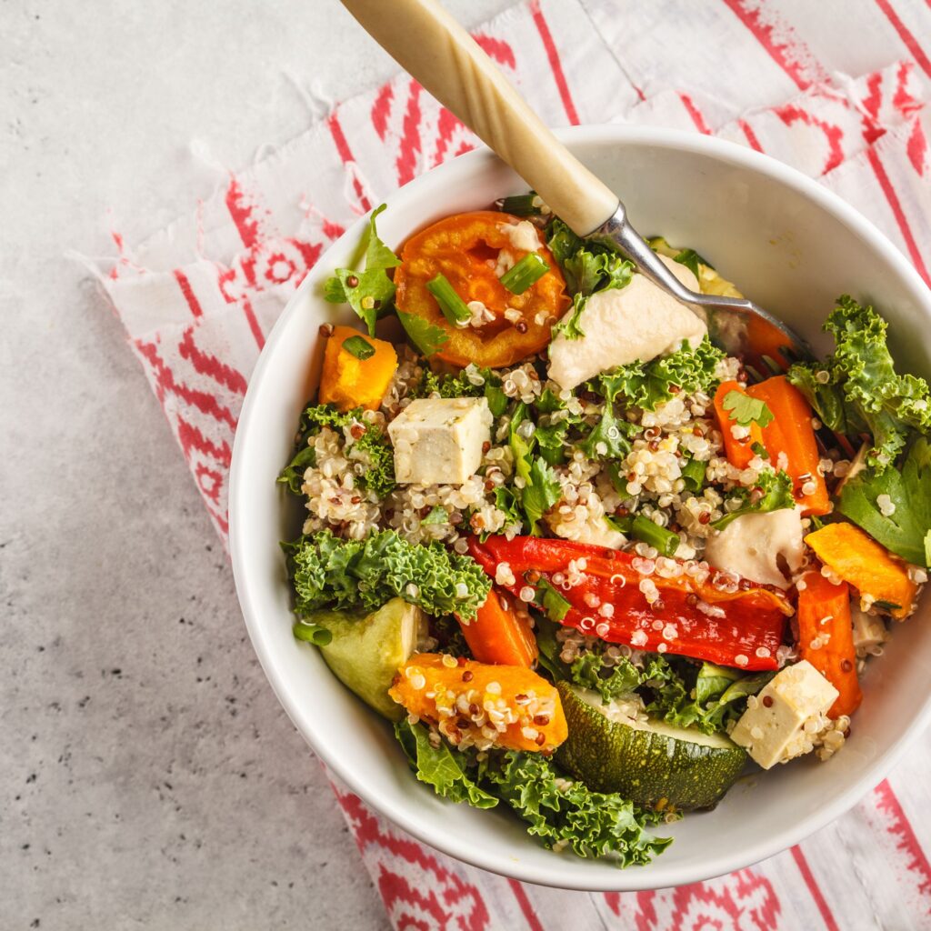 salad with tahini sauce